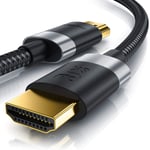 Primewire - Premium HDMI Cable 2.1 – 0.5m - 8k - 120 Hz with DSC - 7680 x 4320 - UHD II - HDMI 2.1 2.0a 2.0b - 3D - Highspeed Ethernet - HDR - ARC – compatible with Blu Ray PS4 Xbox PS5