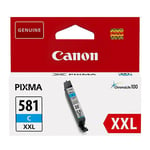 Canon Original 1995c001 Cli-581c Xxl Cyan Ink Cartridge (820 Pages)
