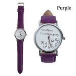Wrist Watch Compass Timer Quartz Analog Purple