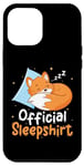 iPhone 12 Pro Max Funny Cute Sleeping Baby Fox Official Sleepshirt Nap Time Case