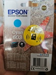 Genuine Epson 603, Starfish Ink Cartridges, Expression Cyan