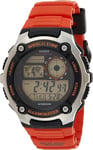 Casio Collection AE-2100W-4AVEF World Time Digital Sports Men Wrist Watch ORANGE