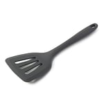 Zeal J157T Silicone Non-Stick Slotted Fish Slice/Cooking Turner (30cm) -Dark Grey
