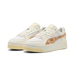 PUMA Femme Carina Street LUX Crafted Flowers Basket, Warm White-Almost Apricot, 42.5 EU
