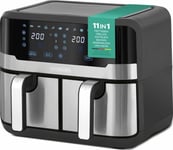 Heinrichs Varmluftsfritös Heinrich's Hfr 8214 Svart Silver 9 L 1800 Watt