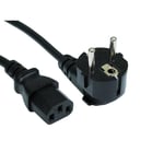 3m Long Schuko Euro Plug to IEC C13 Mains Cable European Kettle Lead