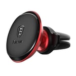 Baseus Magnetisk Mobiltelefonholder for Bil med Kabelholder - Svart / Rød