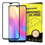 Wozinsky härdat glas Fulllim Super Tough Screen Protector Full täckning med ram för Xiaomi Redmi 8A - Svart
