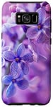 Coque pour Galaxy S8+ Orchidée botanique florale Fleurs violettes Bloom