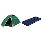 Coleman Kobuk Valley 2 Tent, 2 person, 2 man tent, igloo tent, festival tent & Bestway Pavillo Single Size Air Bed | Inflatable Outdoor, Indoor Airbed for Camping, Blue