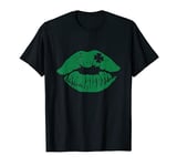 Kiss Me I'm Irish shamrocked lips St Patricks day T-Shirt