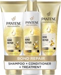 PANTENE Bond Repair Shampoo and Conditioner Set with 186.67 ml (Pack of 3) 