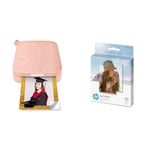 HP Sprocket Portable Photo Printer (Blush Pink) Instantly Prints ZINK 2x3 Sticky-Backed Photos & 2x3 Premium Zink Photo Paper (100 Sheets) Compatible with Sprocket Portable Photo Printer
