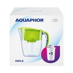 Water Filter Jug AQUAPHOR Smile Fridge Includes 1x A5 Filter Cartridge Green