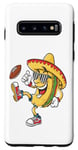 Coque pour Galaxy S10 Taco Football Fiesta Cinco De Mayo Motif Jour de Jeu Amusant