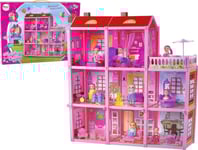 Leantoys Diy Dockhus Dockvilla Inredning Rosa