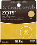 Therm-o-Web Zots Lot de 200 barrettes de mémoire 3D Transparent 1,27 cm
