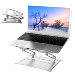 Portable Laptop Stand, Foldable Laptop Holder with Heat-Vent, Ergonomic Aluminum Computer Stand for Desk, Adjustable Laptop Riser for Macbook Pro/Air, Dell, HP, Lenovo, More 11-17" Laptop