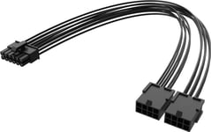 Akasa Pcie 12-Pin - Pcie 8-Pin X2, 0,3 M, Svart (Ak-Cbpw27-30Bk)