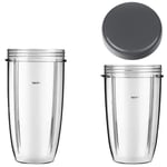 Cup Mug Jug Lid for NUTRIBULLET Blender Juicer 600W 900W 24oz 700ml + 32oz 1L