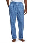 Nautica Men's Soft Woven 100% Cotton Elastic Waistband Sleep Pajama Pant Bottoms, French Blue, Medium