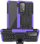 For Samsung Galaxy A52s / A52 (5G) Shockproof Case, Hybrid [Tough] Rugged Armor Protective Cover, Phone Case Cover With Built-in [Kickstand] For Samsung Galaxy A52s / A52 5G - Purple