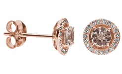 Kohinoor morganit diamant örhängen 143-P1659PMO i 14k roseguld