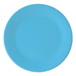 Blåa Papptallrikar Solid Color