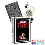 Texas Poker Hold Em Black Playing Cards Deck Modiano Jumbo Index Poker Size New