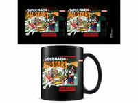 Super Nintendo Mario Allstars Black Multicolor Tea Coffee Hot Chocolate Mug Gift
