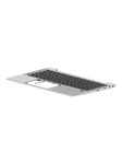 HP Zbook Firefly 14 G7 - Topcover Nordic- BL - Bærbart tastatur - til utskifting - Nordisk - Grå