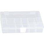 hünersdorff sorting box : boîte de tri robuste (PP-Compact) avec division fixe des compartiments (8 compartiments), dimensions de la boîte de tri : T170 x L250 x H46 mm, Made in Germany
