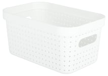Clas Ohlson Förvaringskorg Neat vit, återvunnen plast