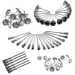 Starmood 45 Pcs Stainless Steel Wire Cup Mix Brush Set Fits Dremel Rotary Tool Accessories Sets