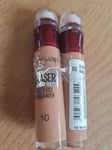2 X Maybelline Instant Anti Age Eraser Eye Concealer - 10 Caramel FREE UK P&P