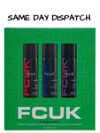 FCUK Mens Body Spray Bodyspray Gift Set Vintage Urban Sport 3 x 200ml