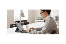 Logitech Combo Touch - tangentbord och foliefodral - med pekdyna - QWERTY - brittisk - oxford-grå Inmatningsenhet