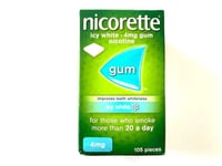 6 x 105 Nicorette ICY WHITE Flavour 4mg Gum  - 630 Pieces, 