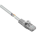 Basetech BT-2268242 RJ45 Network Cable Patch Cable CAT 5e U/UTP 3.00 m Grey with Latch Protection Pack of 1