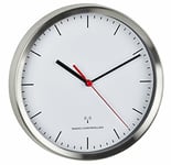 TFA Dostmann Horloge Murale Radio-pilotée en Aluminium Blanc L226 x L60 x H258 mm