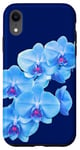 Coque pour iPhone XR Magnifique orchidée phalaenopsis bleue en forme de mania