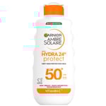 Garnier Ambre Solaire SPF 50+ Hydra 24 Hour Hydrating Sun Cream Lotion With Vitamin C,175ml