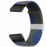 Flätat klockarmband Garmin Fenix 6X Pro - Bluegreen