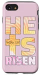Coque pour iPhone SE (2020) / 7 / 8 Décoration de Pâques « He Is Risen » pour femme et enfant