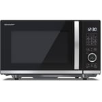 Sharp 20L 800W Digital Flatbed Microwave with Grill - Black YCQG204AUB