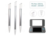 3 x White Extendable Stylus for New Nintendo 2DS XL/LL Plastic Replacement Pen