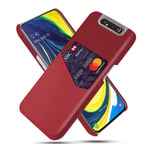 Bofink Samsung Galaxy A80 skal med korthållare - Röd