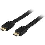 HDMI-kabel 7 meter v1.4 hane-h ane v1.4 Flat Svart