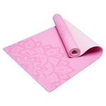 YOGA DESIGN LAB | The Flow Mat | Designed for Support | Extra-Thick | Reversible | Ideal for Hot Yoga, Power, Vinyasa, Ashtanga, Sweaty & Slow Workouts | Includes Carrying Strap (Mandala Rose)