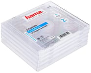Hama Boîtier standard double (pour CD et disques Blu-Ray, Étui protecteur pour CD, paquet de 5) Transparent, 10 CD